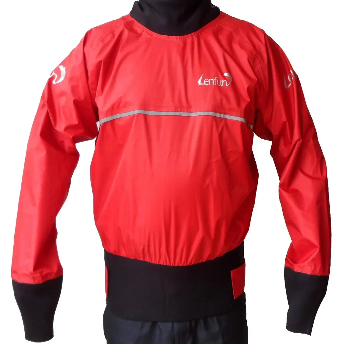 Kurtka wodoodporna UNISEX LENFUN z uszczelką neoprenową, kajakowe cags, kurtka spray, dry top, topy żeglarskie, kurtka do wiosłowania, raftingu i kajakarstwa — zdjęcie 2