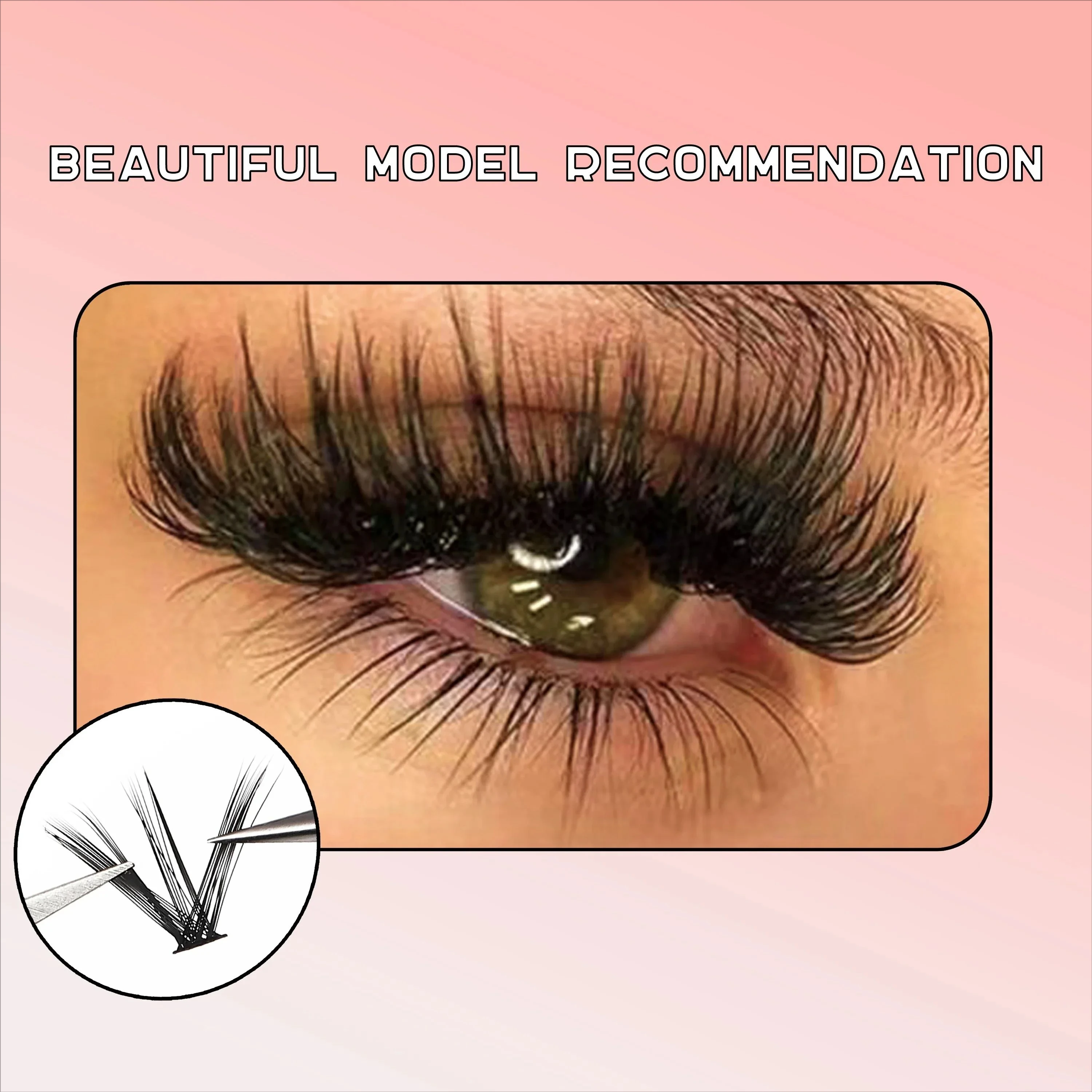 MJ 200 Pcs Mink Hair Cluster Lashes, 3D Volume DIY Extensions For Light/Heavy Makeup, Natural Look