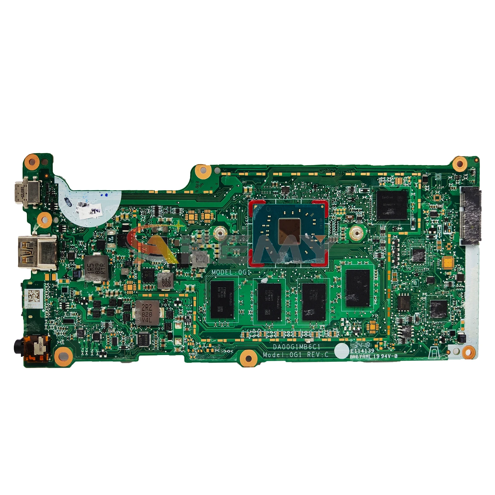 Placa-mãe portátil para Chromebook HP, DA00G1MB6C1, Mainboard Notebook, 14 G5, 14-CA, N3350 CPU, 4G-RAM, 32G-SSD