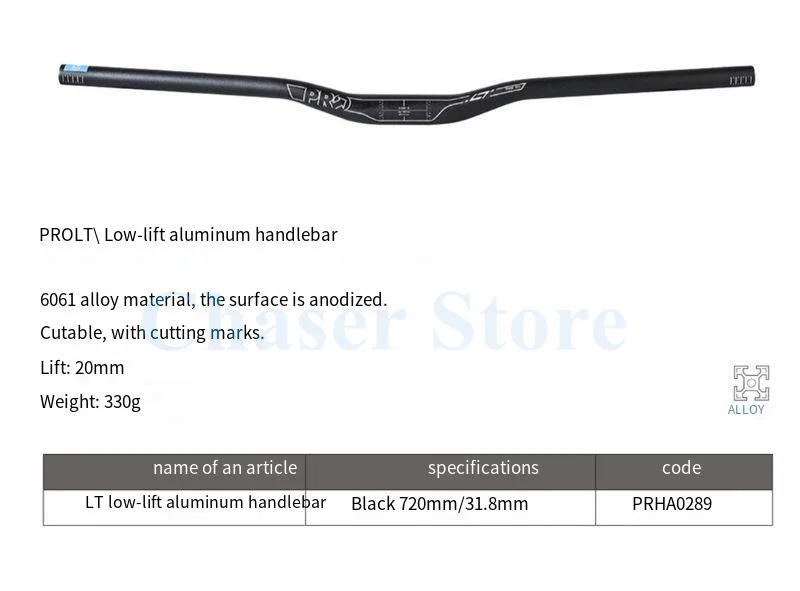 PRO LT MTB 31,8 mm stuur