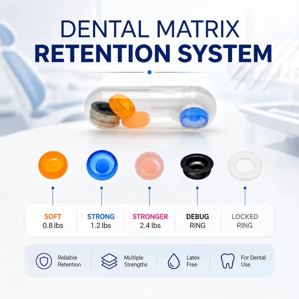 Dental Locator Retention Caps Core Tool Kit Multi-color Multi-size Implant Denture Repair Parts