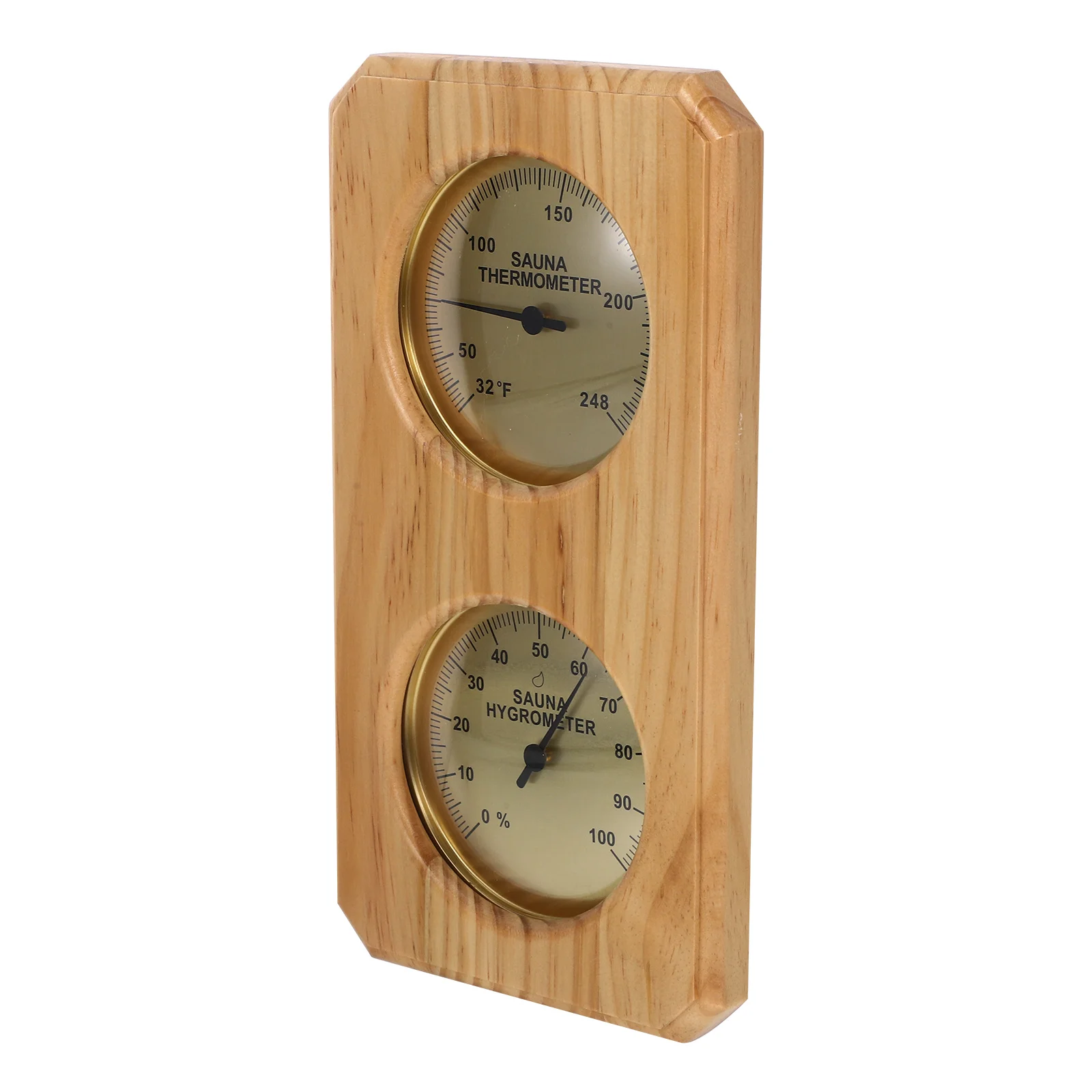 Wall-mounted Hanging Thermometer Indoor 2550X1380X300CM Wood Metal Hygrometer