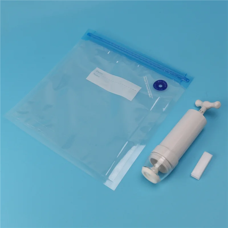-ESTR Sous Vide Bags 45Pcs Reusable Electric Vacuum Food Storage Save Sealer Cooker With 3 Hand Pump,2 Size Sealed Bag,12 Clip
