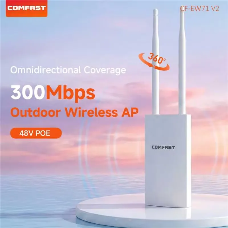 

COMFAST 300Mbps Outdoor AP Wireless WiFi Repater Access Point 2.4G WI-FI Signal Extender WIFI Router For Park Garden Network