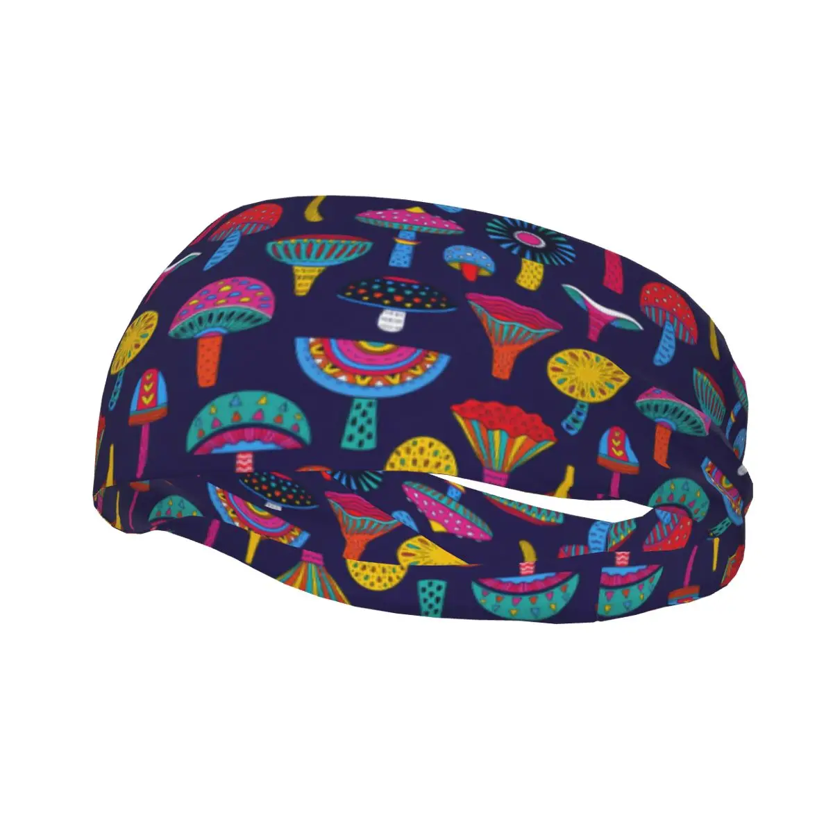 

Sports Headband Portable Hair Band Abstract Mushrooms Pattern Hair Wrap Brace Running Exercising Sweatband