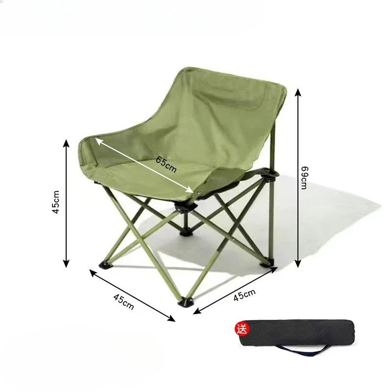 Camping Folding Chair Moon Chair Table Outdoor Portable High Back Chair Household Fishing Chair Disassembly Express Gardening