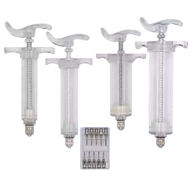Plastic steel printing adjustable syringe