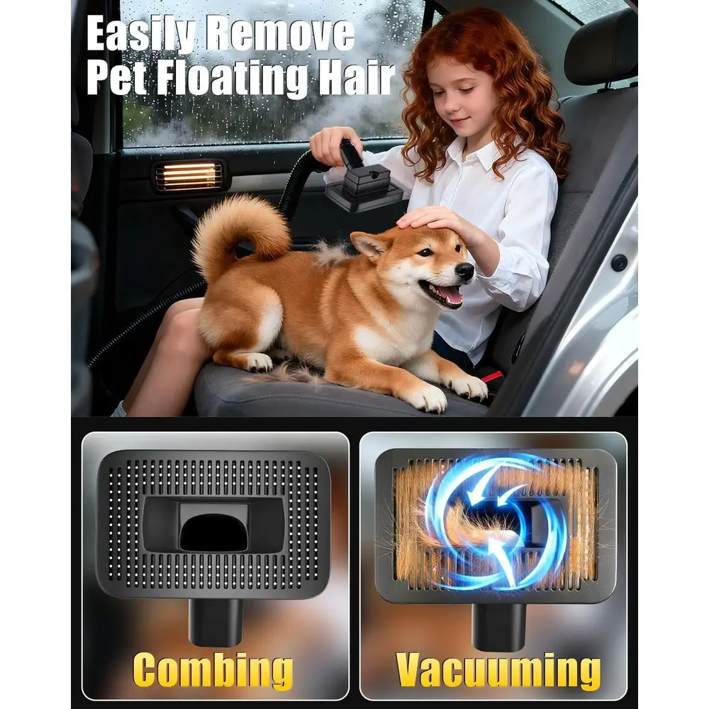 Mini aspirador portátil sem fio para carros, animais de estimação e casa com 3 modos de sucção e 6 bicos multiuso