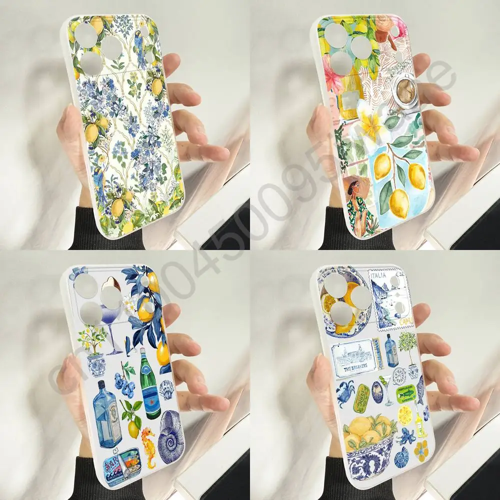 

Wine Fish Lemon Collage Phone Case For iPhone 11,16,15,14,13,17,12,Plus,E,Air,Mini,Pro,Max Magnetic Magsafe Soft Cover