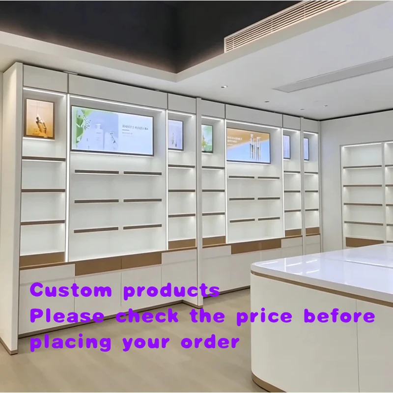 custom.Cosmetics Display Cabinet Full-Solutions Design Livestream Studio Customizable Shelving Units Display