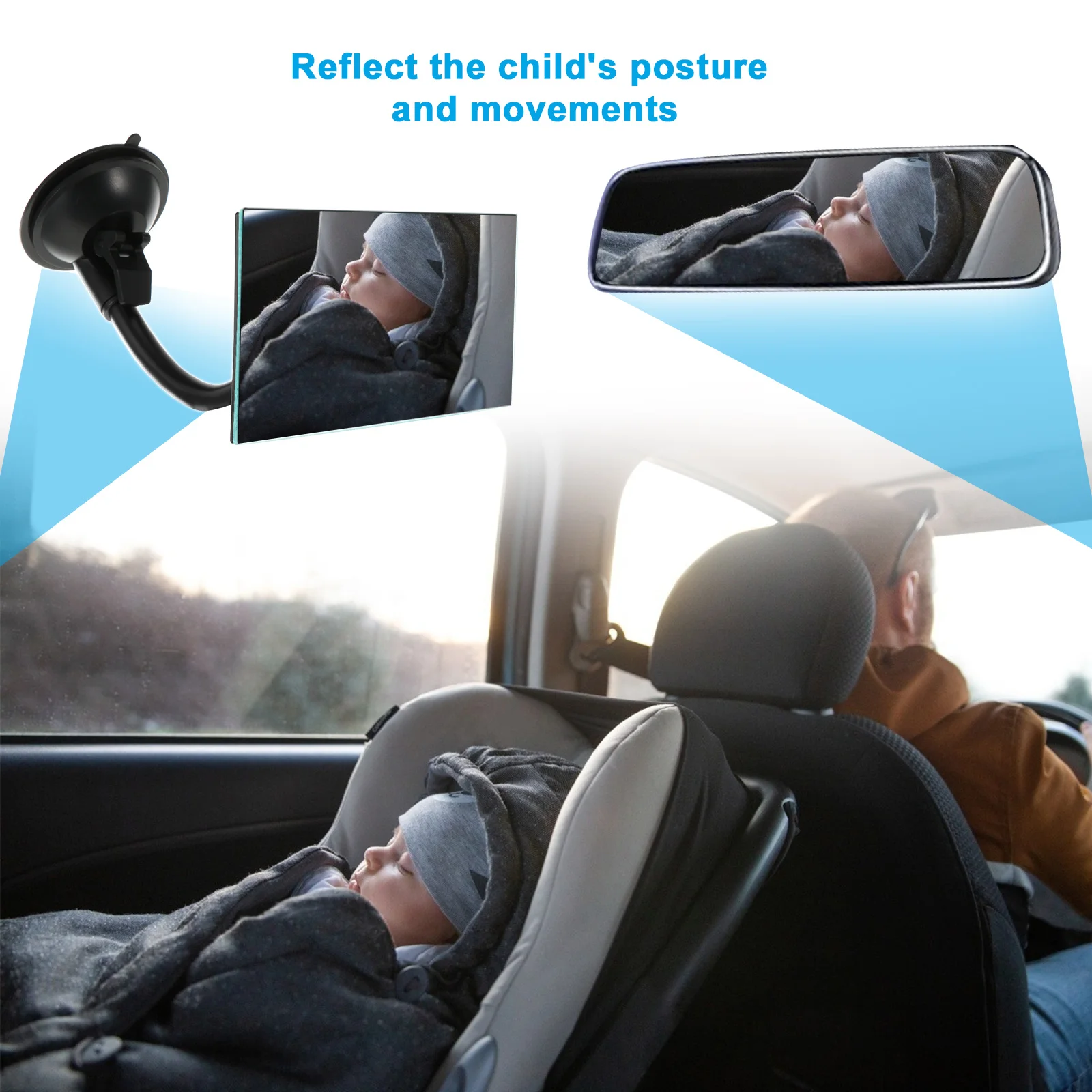 

ERINGOGO Rearview Mirror Safety Adhesive Wiper Auto Auxiliary Car Camera Interior Glass Protector