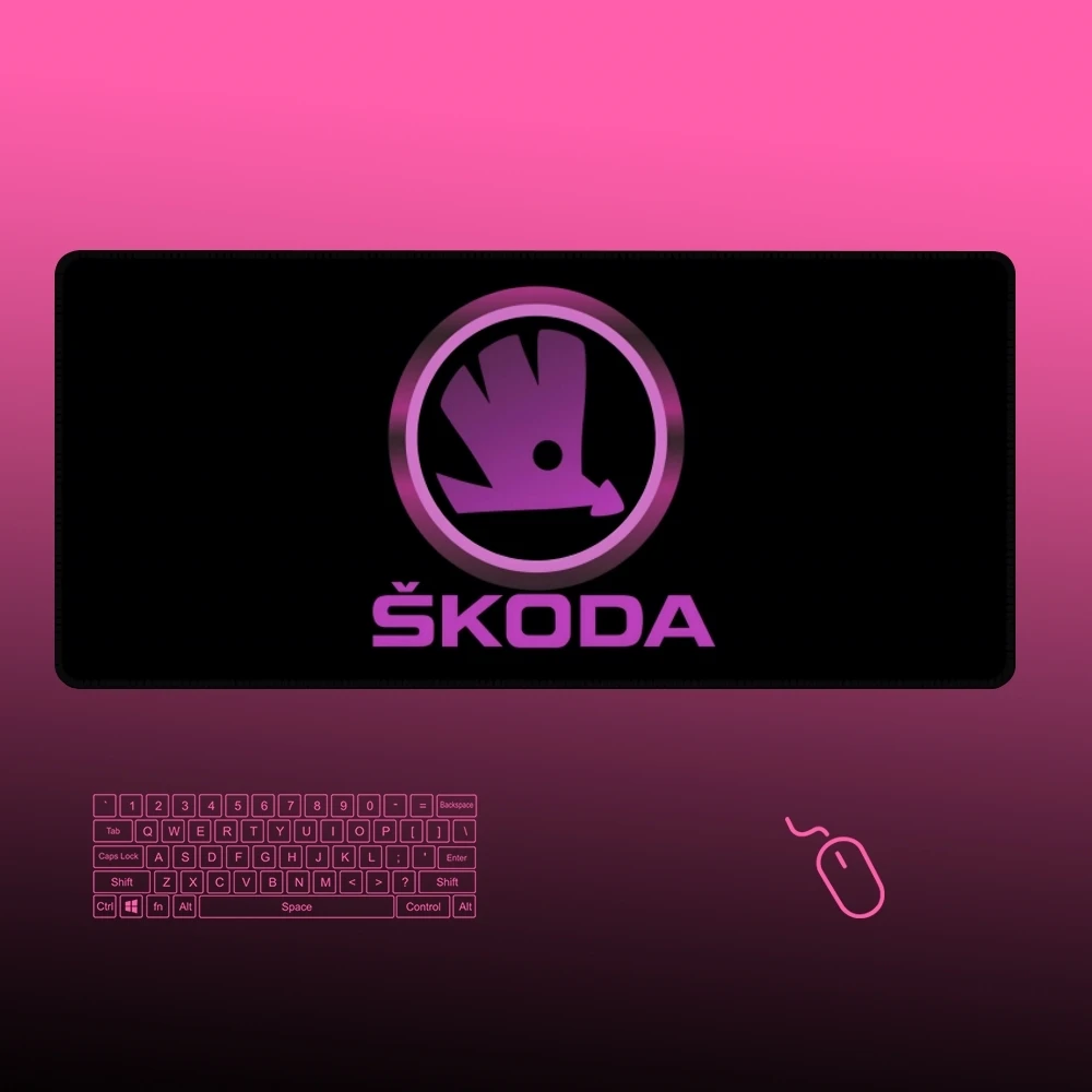 SkodaS Mouse Pad Gamer Large Rubber Art Gamer Gaming Mouse Pad Locking Edge Big Computer Mousepad Laptop Desk Mat