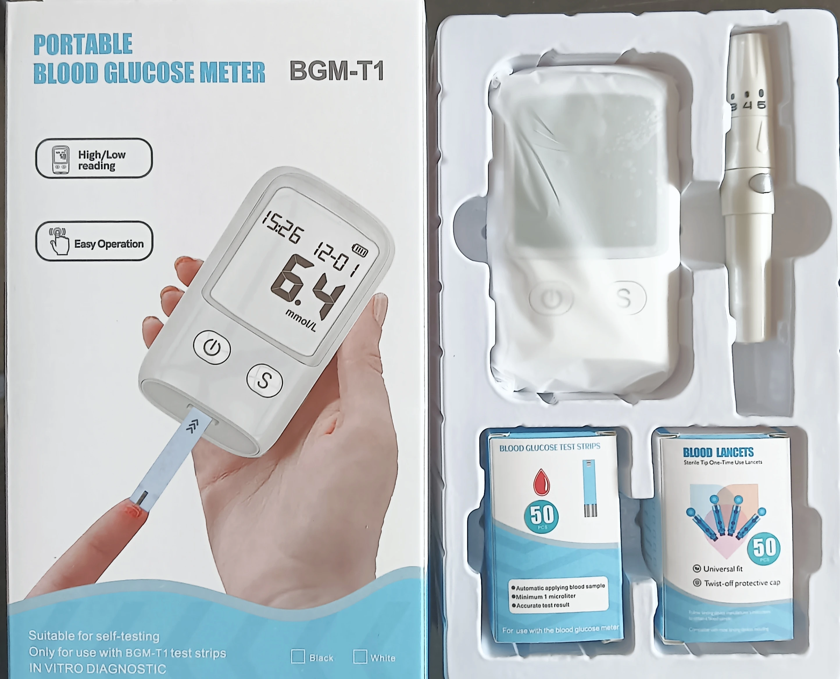 Accurate and Compact Blood Glucose Meter with Lancing Pen Tosugar Gift Test Strip