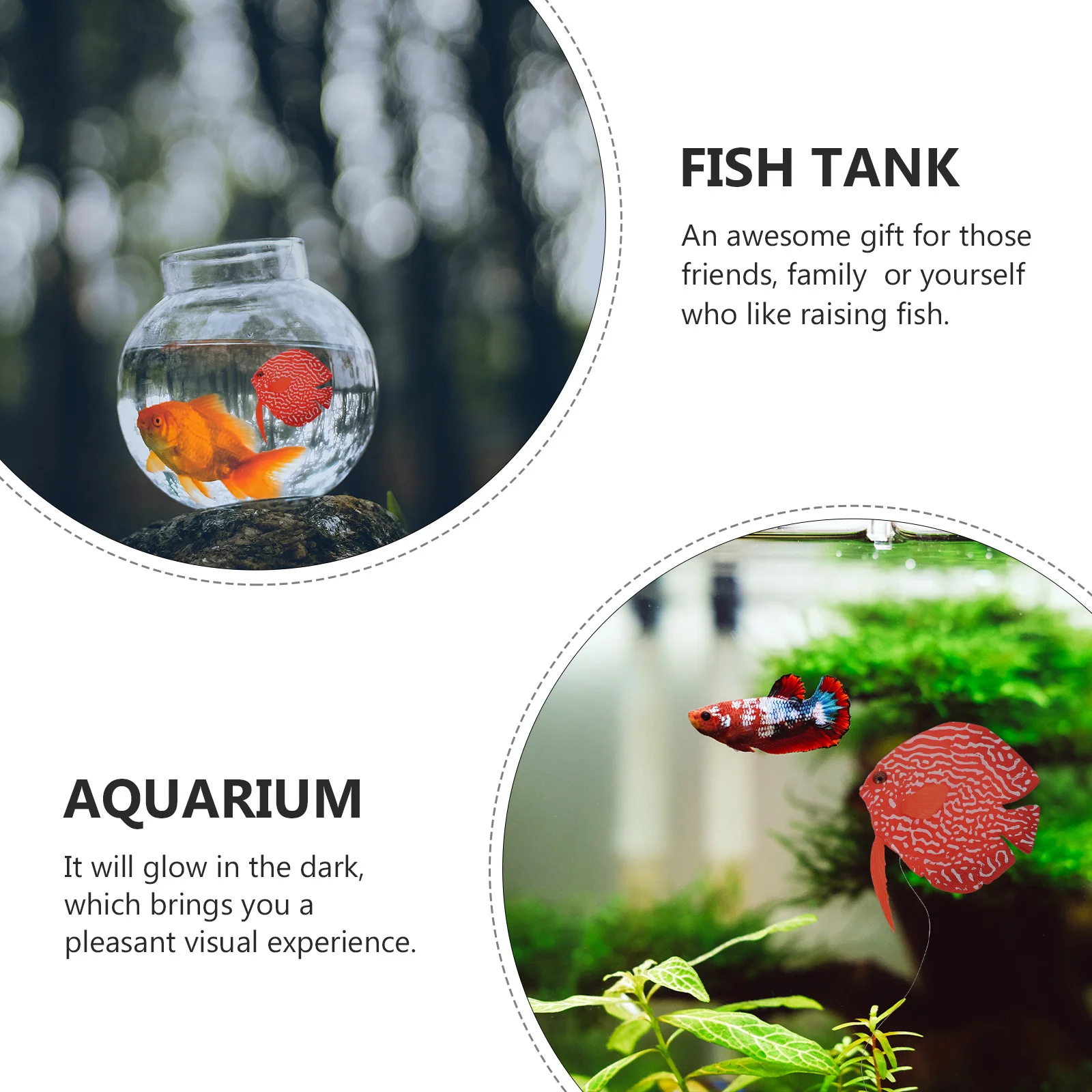 

Night Glow Simulation Silicone Artificial For Aquarium Decor Luminous Waterproof Fish Tank Ornament Realistic 3D Fake Fish