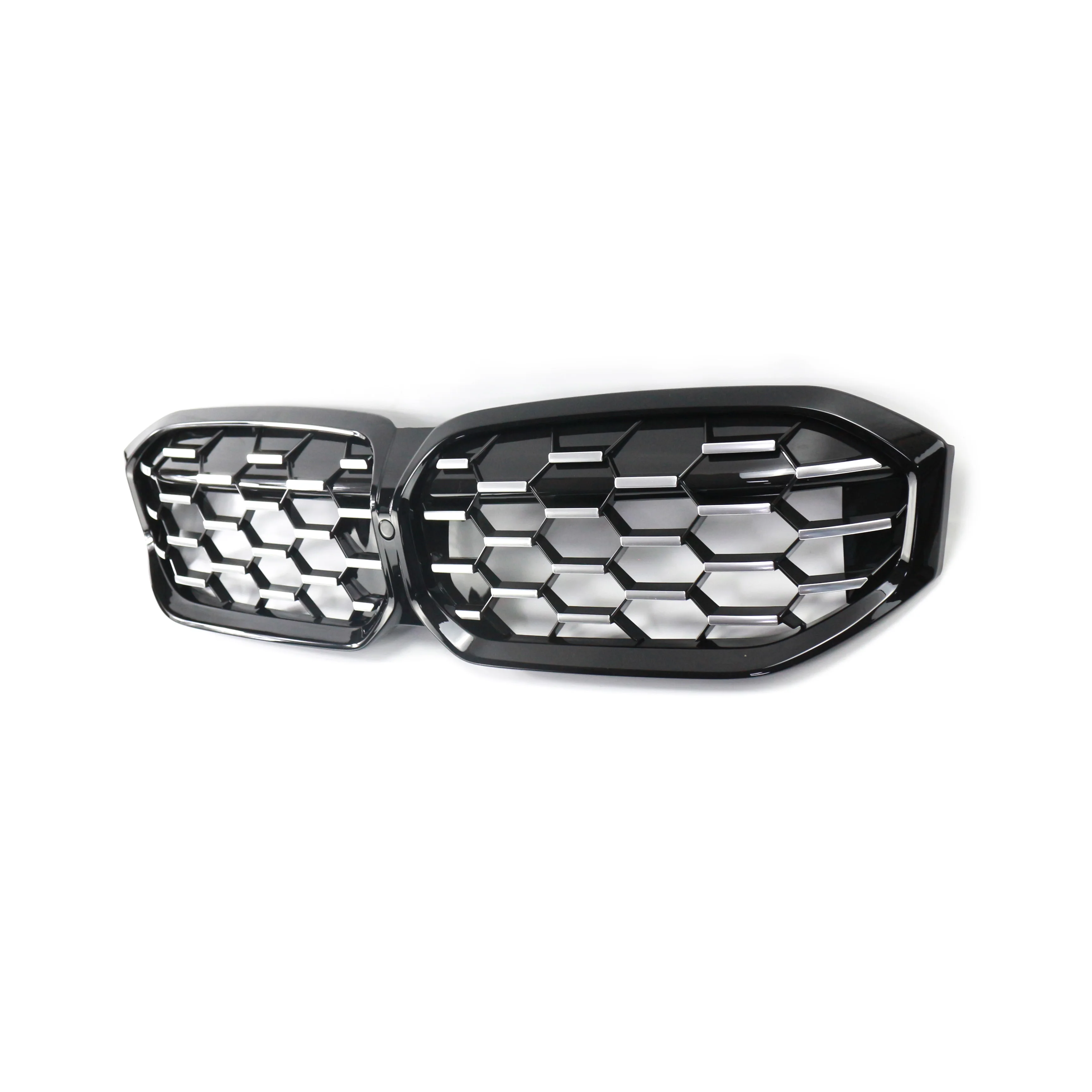 2023 Glossy Black Silvery ABS Diamond Style Grille for 3 Series G28 Front Bumper