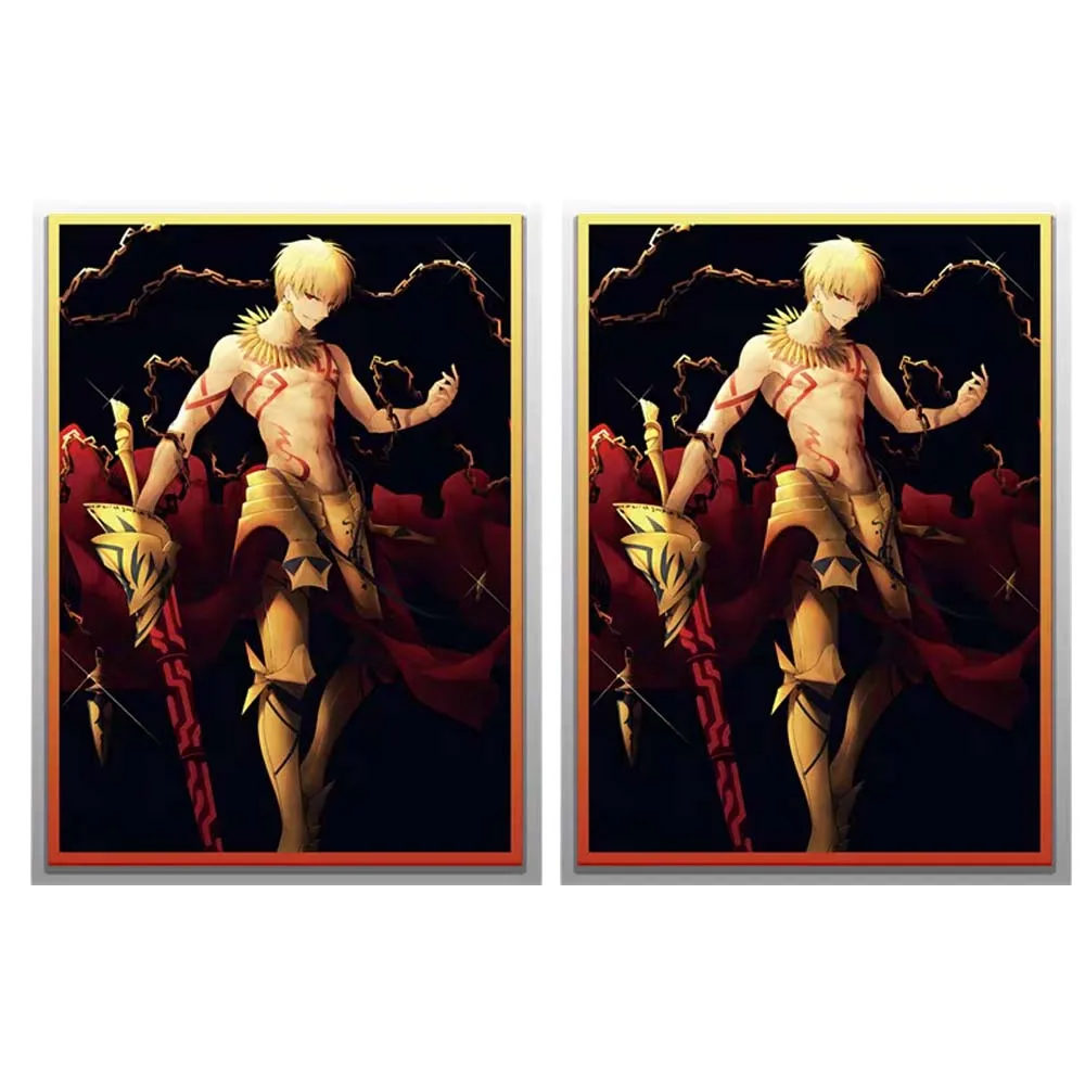 

60PCS Anime Fate Golden Shining PTCG Trading Card Sleeves Laser Shine Protective Case Cover 67×92MM