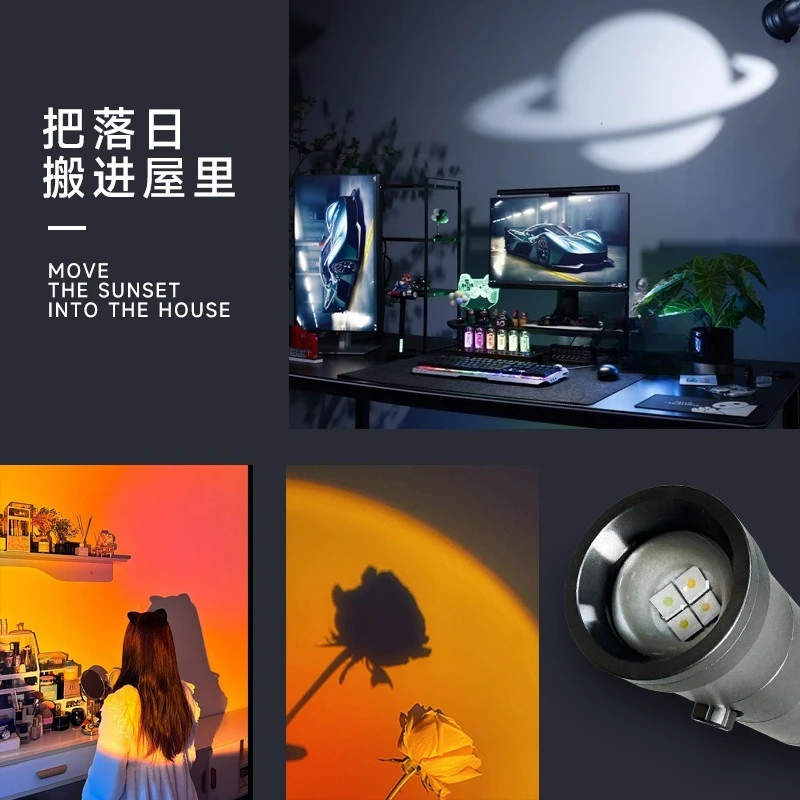 Four-color contrast light, photography flashlight, professional-grade zoom fill light, portrait photography ambient light