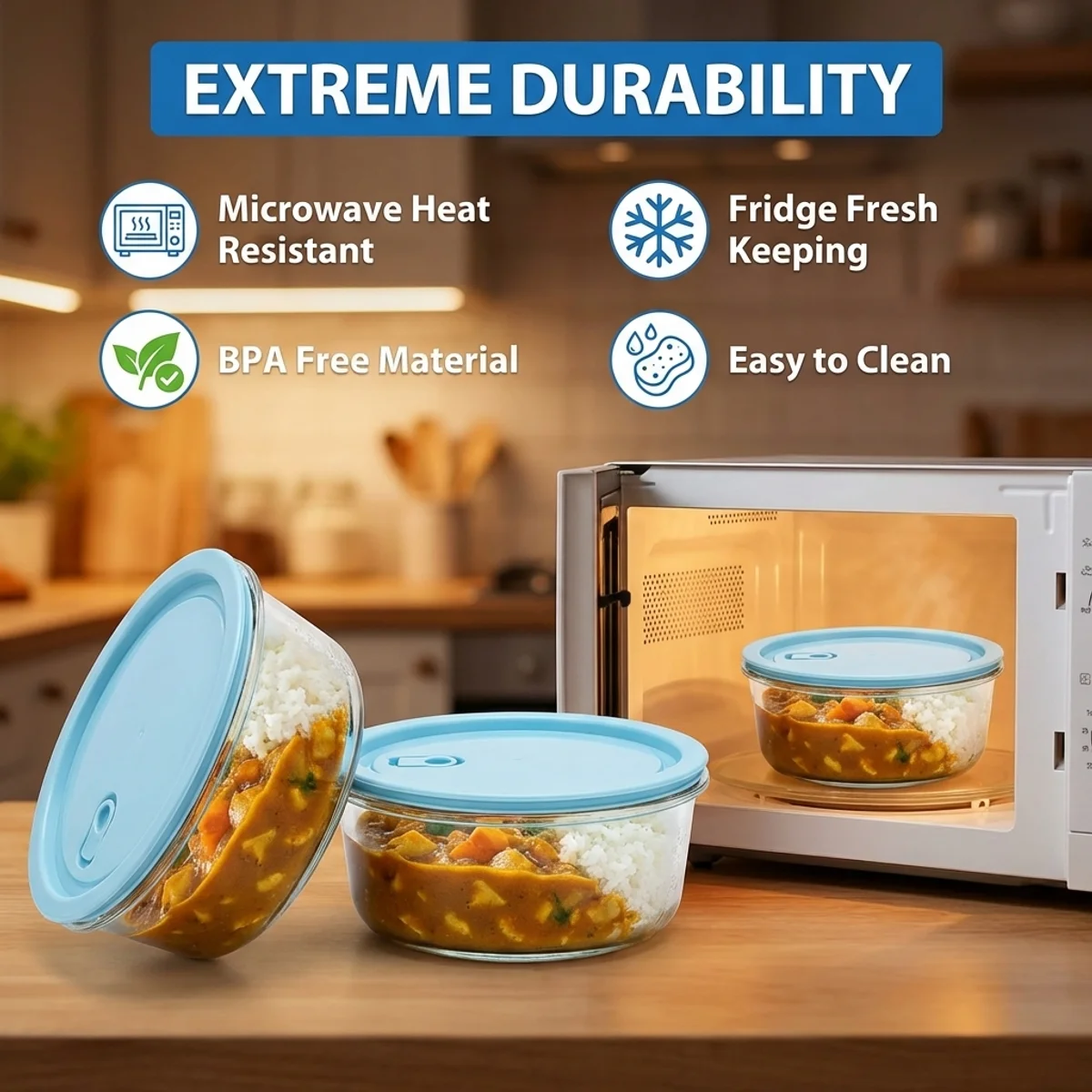 電子レンジ・冷蔵庫対応のガラス製食品保存容器(蓋付き)、漏れ - Meal Prep Glass Containers With Lids のレビューと価格