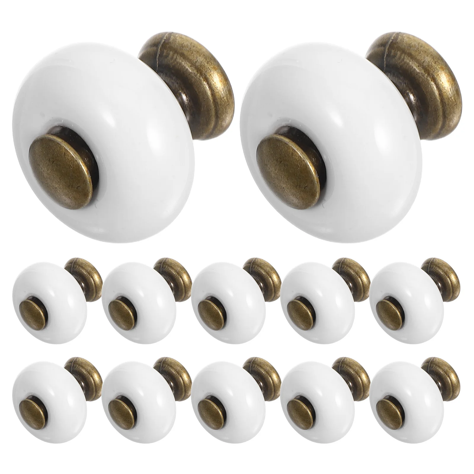 

12Pcs Vintage Ceramic Furniture Knobs Round Single Hole Cabinet Pull Handles Decorative Drawer Knobs for Closet Wardrobe