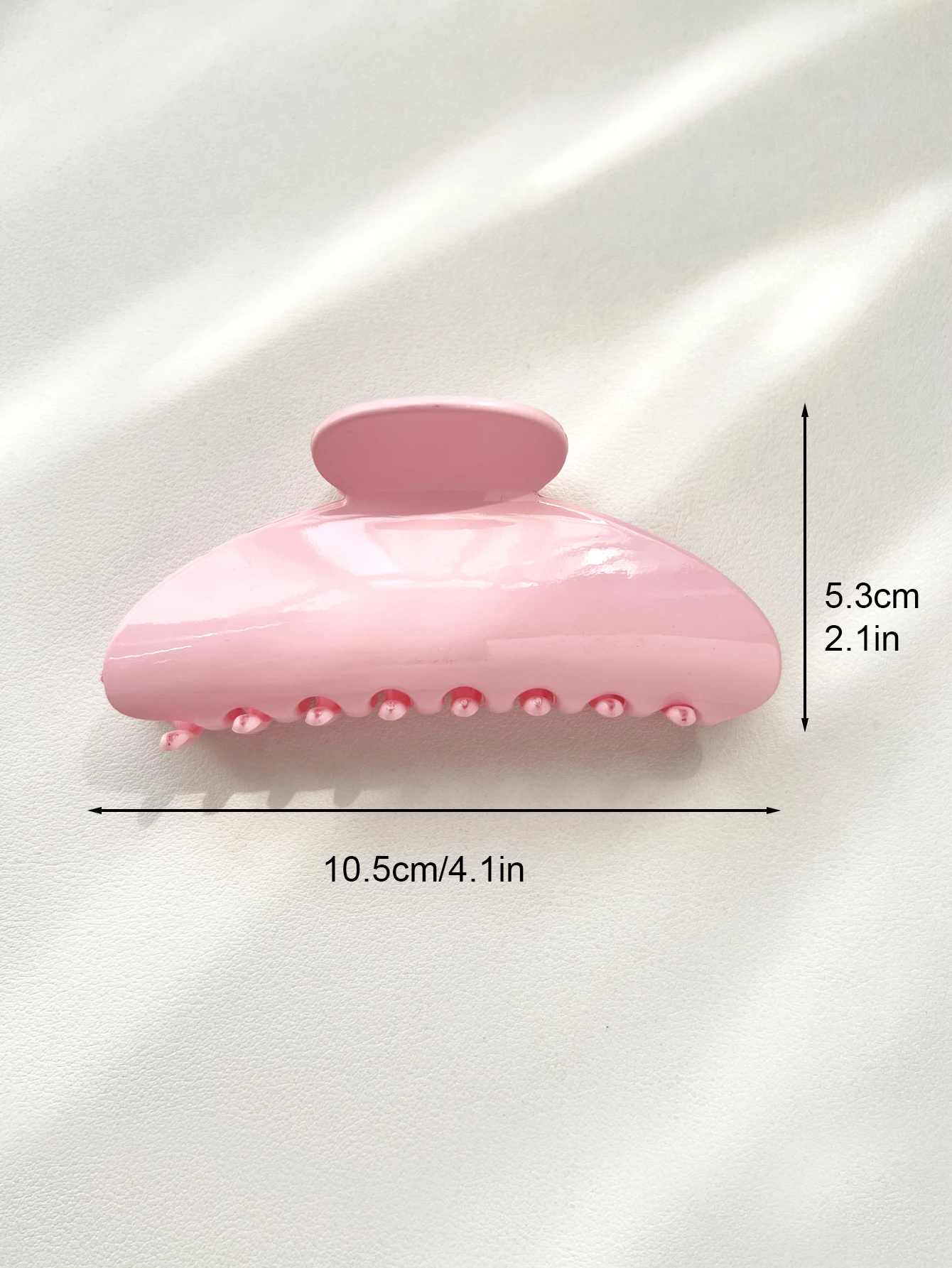 Large French Solid Color Semicircle Sweet 4.1 In Hair Claw for Women,Elegant Headwear Shark Clip Barrette Hair Accessories image 6