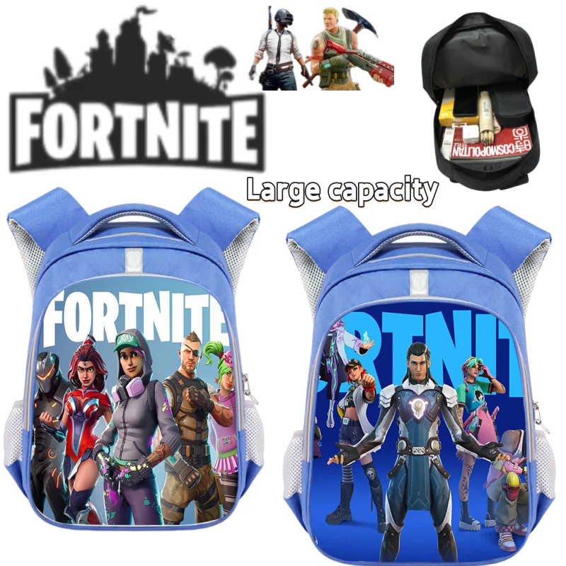 

New Fortnite backpack, cartoon cute, high appearance, fashionable, personalized, large capacity, breathable student school bag