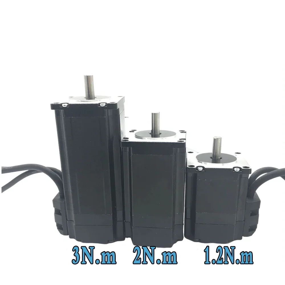 1/2/3/4 Kit Nema23 Closed Loop Stepper Motor 1.2/2/3 Nm Servo Drive Shaft 8mm 2 Phase Stepper Motor 3M Cable for CNC Router