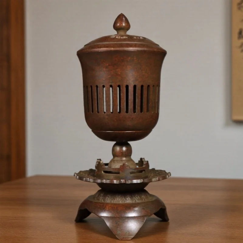 Auspicious Peace Palace Lantern Chinese Style Candle Holder Home Brass Incense Creative Sandalwood Burner