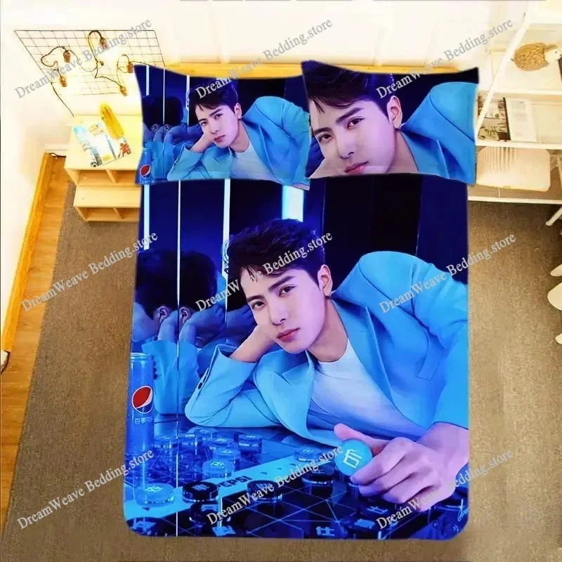 

Wang Jiaer HD Poster Pillowcase+ Duvet Cover Single Dormitory Student Knit Jackson Lifestyle Photos Double Bedding Set963963