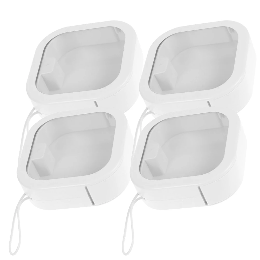 

4pcs Plastic Storage Boxes Visible Jewelry Box for Hair Clips Jewelry Portable Organizer ABS Kids Accessories Bathroom