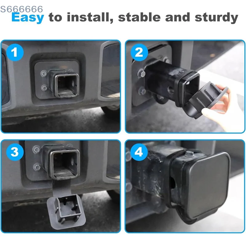 السيارات الخارجي اكسسوارات السيارات وصلة مقطورة غطاء 2 بوصة مقاوم للماء سحب وصلة يغطي Uni-versal التوصيل غطاء أنبوبي حامي #1