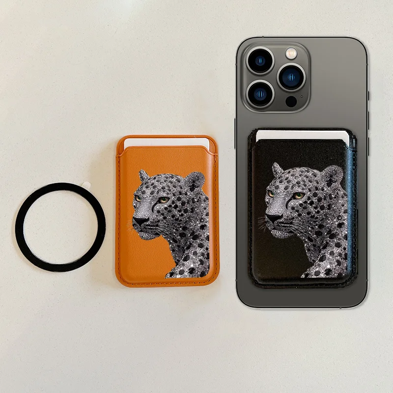 2026 for Magsafe wallet Magnetic Card holder Case For iPhone 13 17 16 15 12 14 Pro Max Samsung Leather Bag With Box Cover