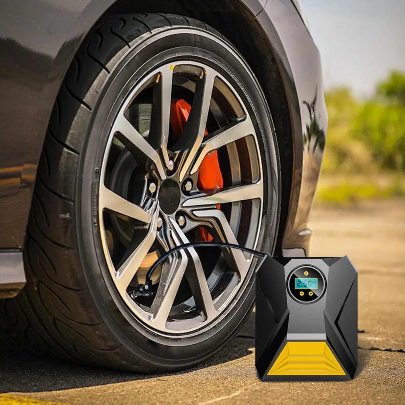 Tire Inflator Portable Tire Inflator For Car 12v Electric Cordless Tyre Pressure Digital Display For Bike Balls Wheel Truck