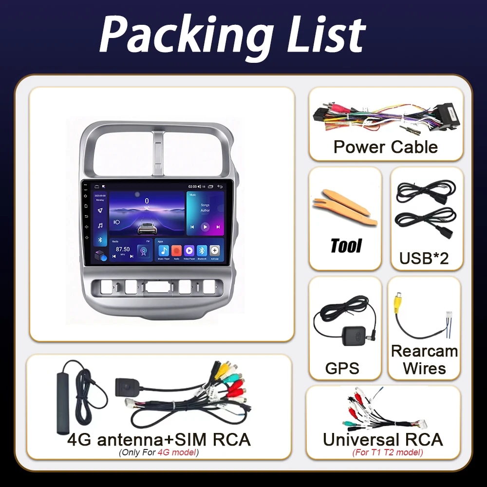 Android Auto For Kia Bongo 2004 2005 2006 2007 2008 2009 2010 - 2012  Car Radio Wireless Bluetooth Navigation Carplay Multimedia