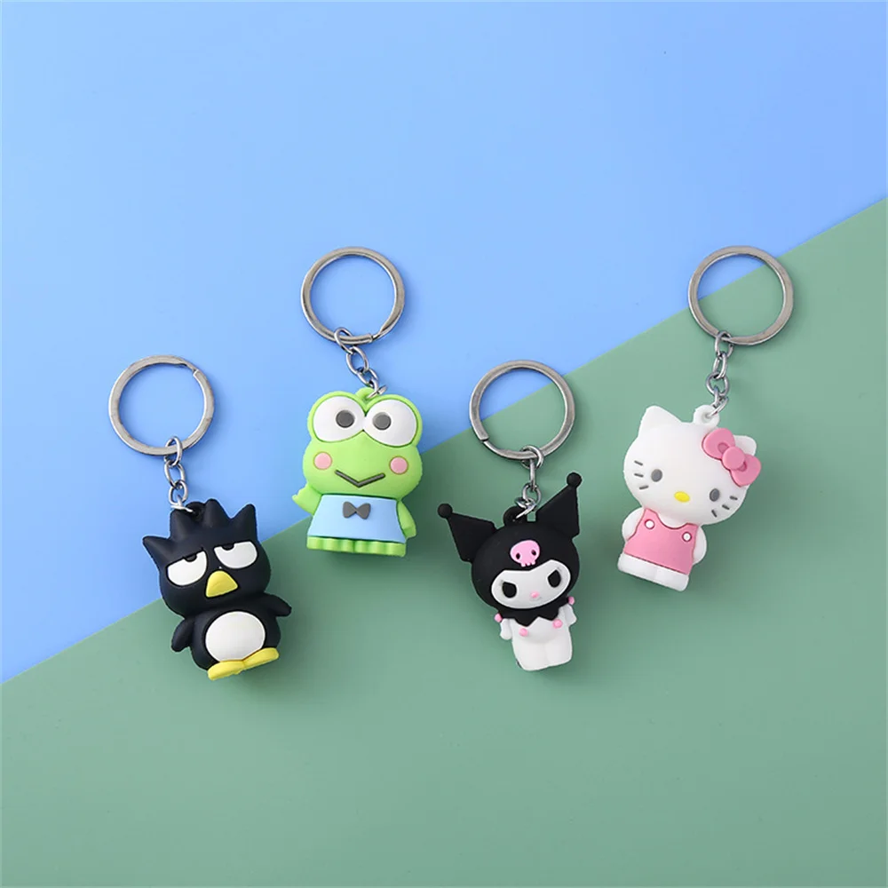 Hello Kitty Keychain Kuromi 산리오 키링 Cinnamoroll Keyring Sanrio Accessories My Melody Pompompurin Key Chain Bag Pendant Girl Gift