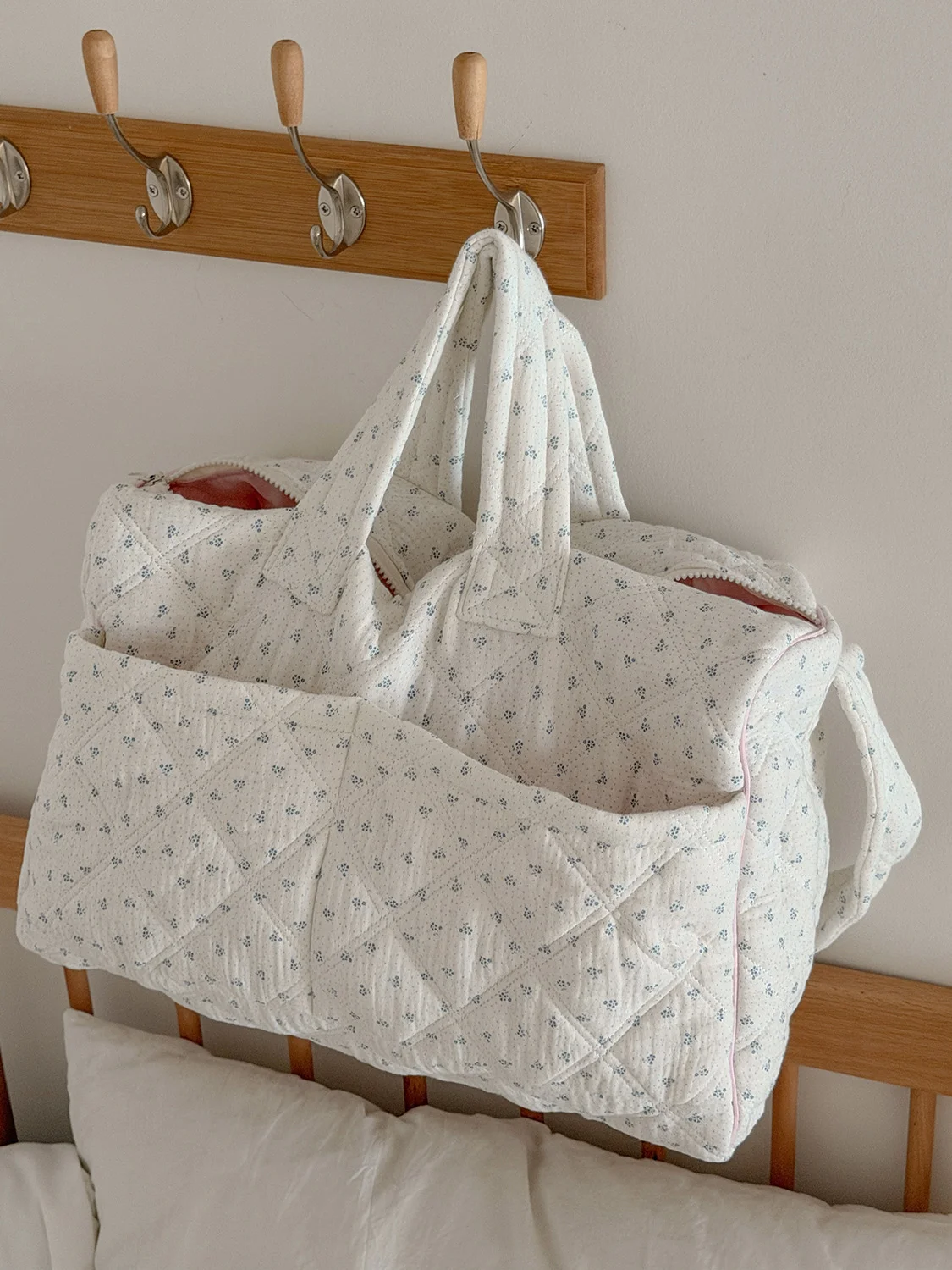 YT-Style frische und süße Blumen-Reisetasche, neue Handtasche mit großem Fassungsvermögen, Studenten-Pendlertasche – Detail 7