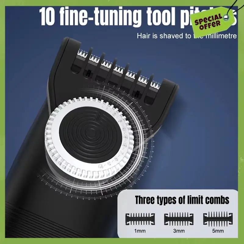 ABGP-Electric Beard Trimmer For Men - Waterproof, Adjustable Guard, Multi-Use For Trimming, Edging & Shaving, Wet/Dry Use