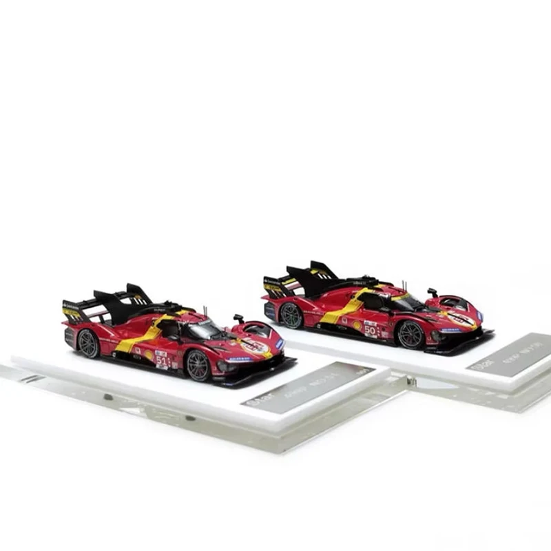 Modello 1/64 Resina 499P 2023 No.50/No.51 Modello di auto Giocattoli Collezione di regali Decorazione souvenir per adulti Display statico