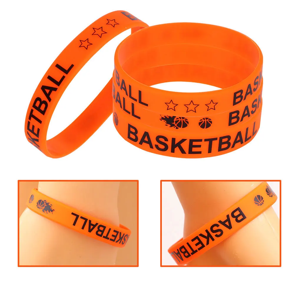 

50Pcs Basketball Bracelet Vibrant Patterns Comfortable Flexible Easy on Off Party Favors Basketball Bracelet Wristbands