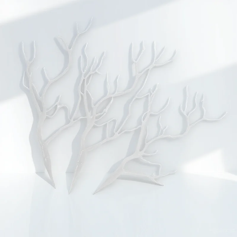 

4pcs Artificial Antler Dried Plastic Fake Stems Vase Filling Decorative Branches Diy Craft Home Table Decoration Simulation