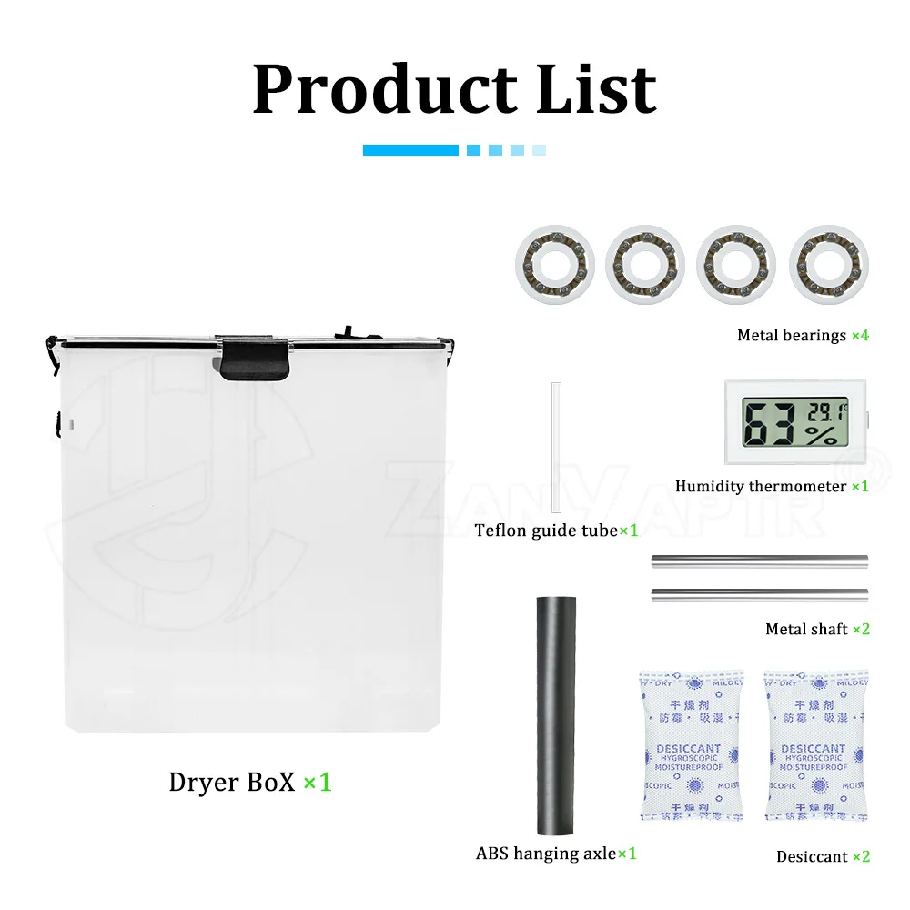 صندوق مجفف خيوط لأجزاء الطابعة ثلاثية الأبعاد ترقية جديدة خيوط ختم مقاومة للرطوبة مراقبة في الوقت الحقيقي PLA ABS PETG