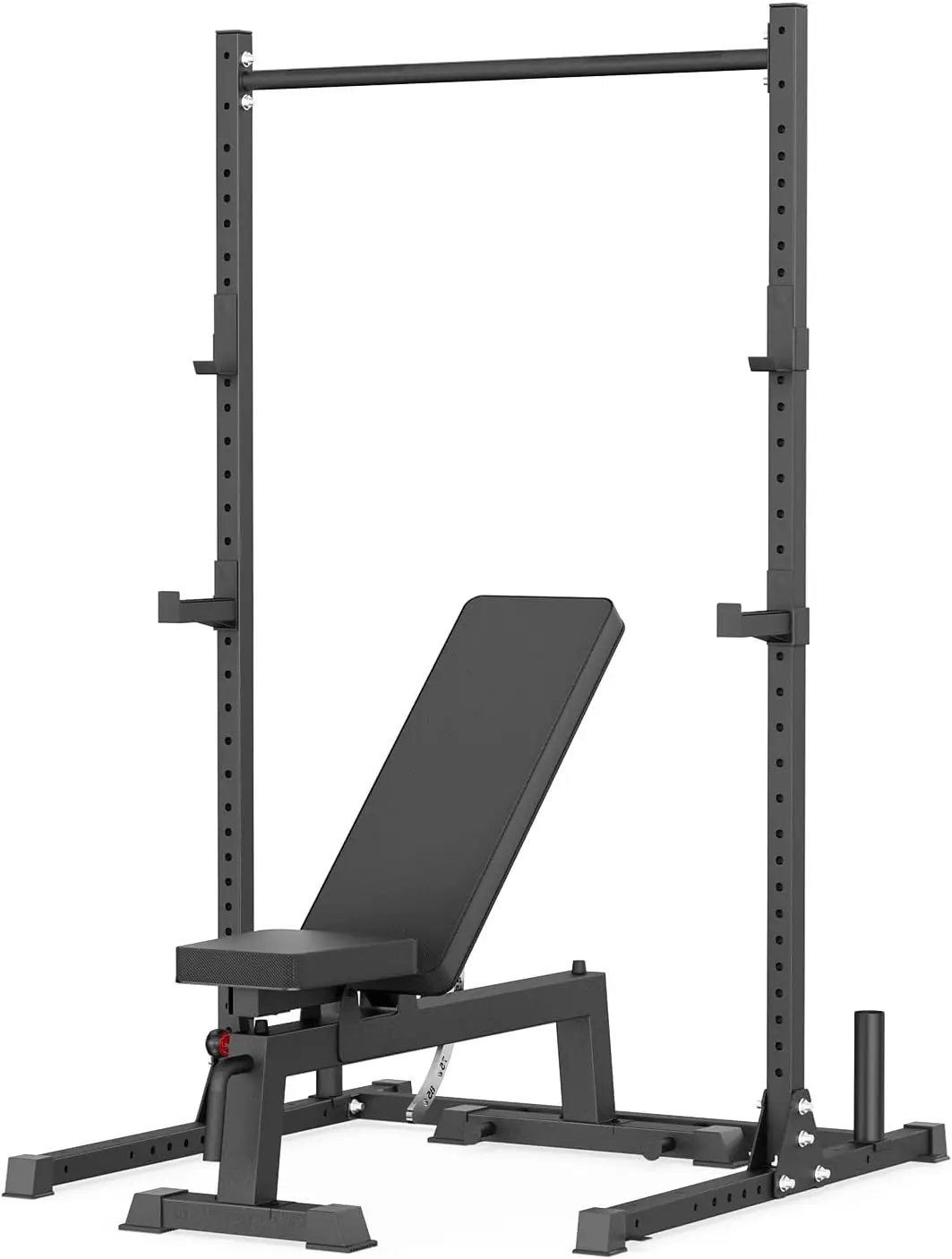

papababe Squat Rack with Pull Up Bar for Home Gym, Adjustable Power Cage with J-Hooks, 800LB Capacity Multi-