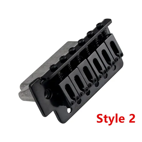 Imagen 2 del producto FLEOR Juego de puente de guitarra eléctrica, sistema de puente trémolo con barra Whammy para piezas de guitarra ST, negro