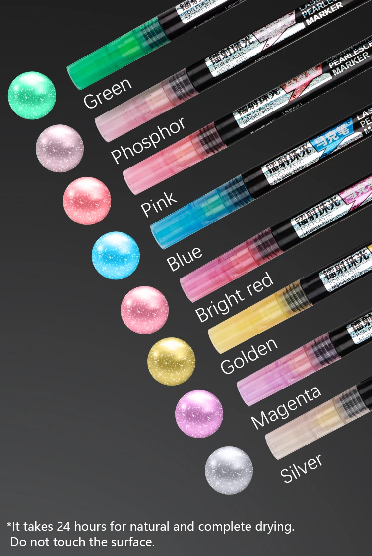 Leto Super Metallic Modell Marker Perlglanz Öl Basierend Farbe Reparatur Stift Montage Malerei Werkzeuge Diorama Kit Modellierung DIY 8 Farben – Detail 2