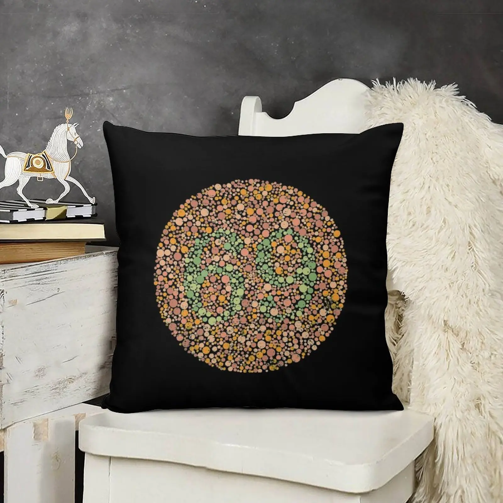 

Color Blind Test 69 Throw Pillow anime girl Pillow Decor pillow