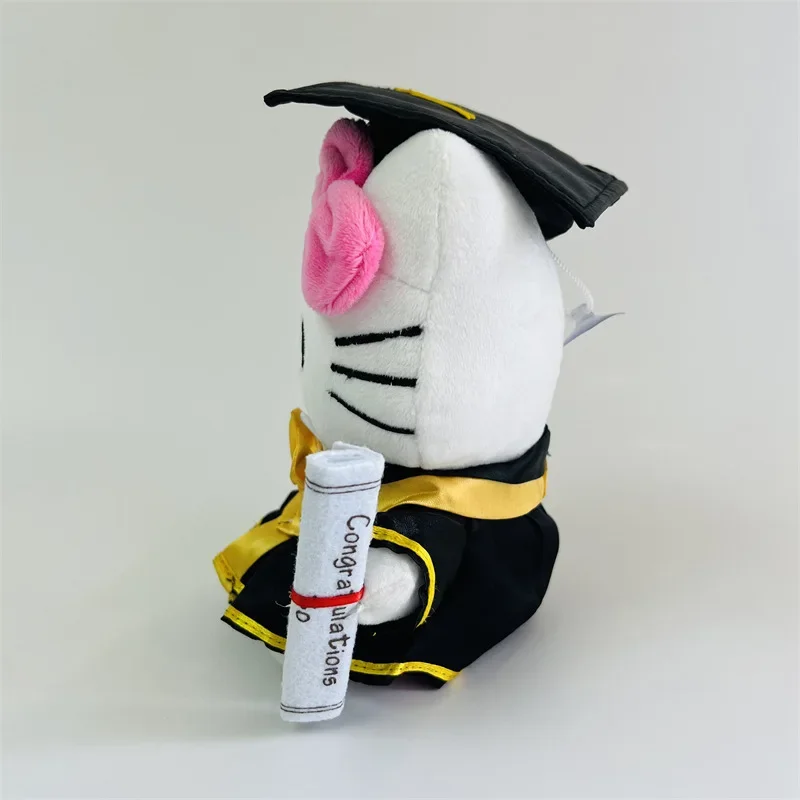 2024 Sanrio Graduation Season Hello Kitty Plush Toy Anime Cartoon Soft Stufffed Doll Room Plushies Decoration Toys Children Gift