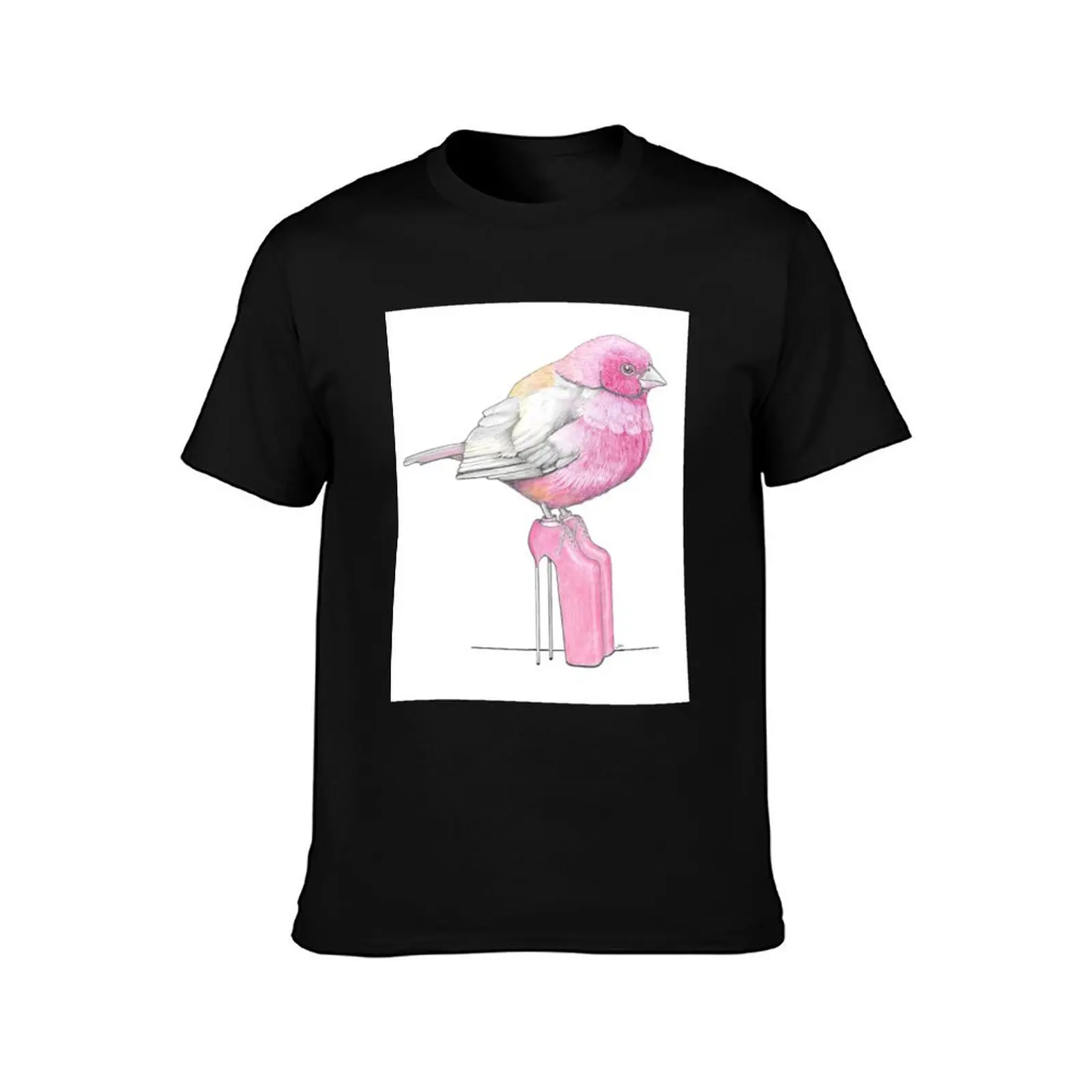 Firefinch in Very High Heels T-Shirt Summer Casual Cotton Tee Oversized Streetwear Tops Vintage Graphic Print 100% Cotton