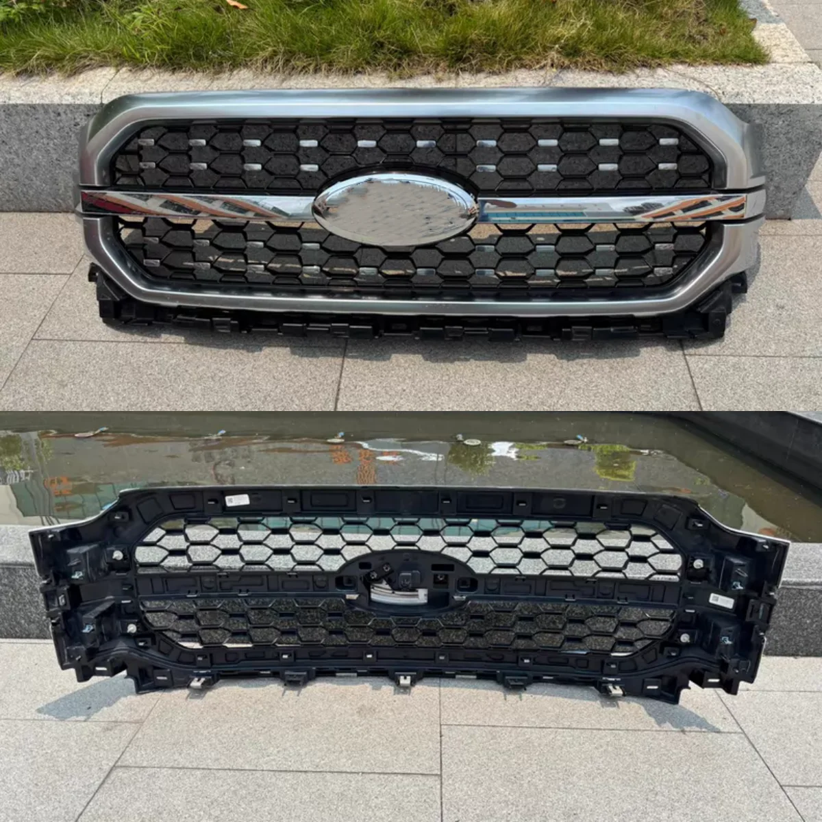Front Bumper Grill Grille for Ford F150 21-25 full of chrome face mask car accessories
