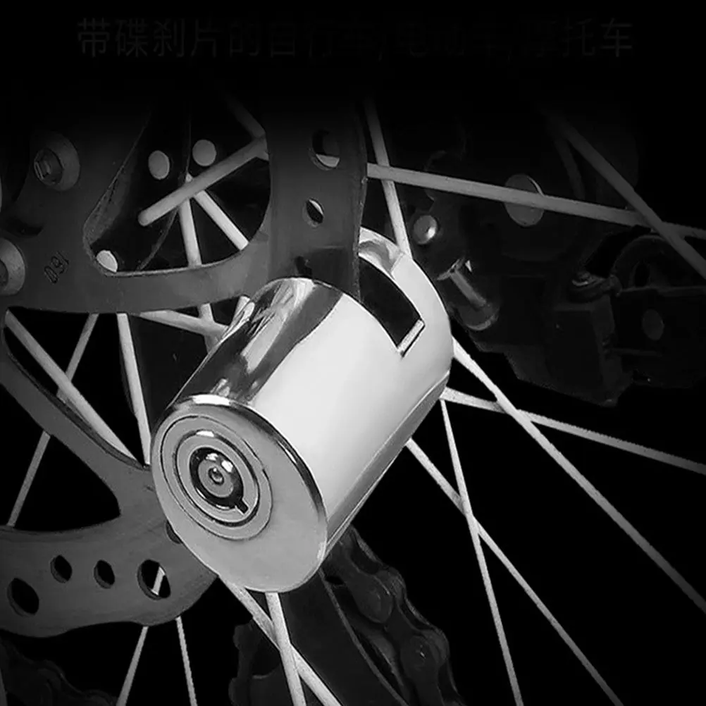 

3pcs Disc Brake Lock Silver Motorcycle Disk Anti Theft Moped Bicycle Wheel Locks for Scooter Dirt Bike Accessories Bike Safety