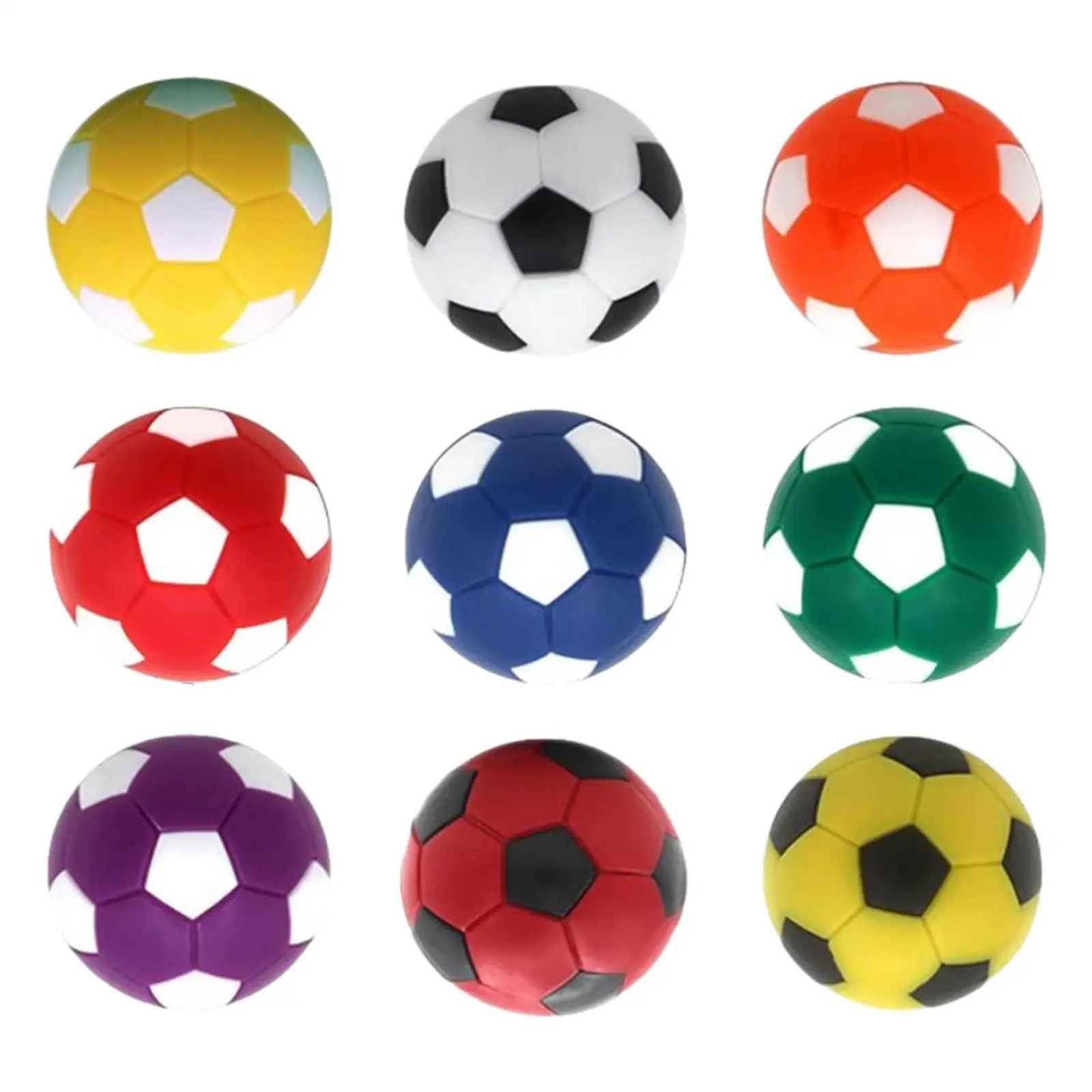 9x Foosball Balls 9 Colors 36mm for Finger Sport Family Game Tabletop Game