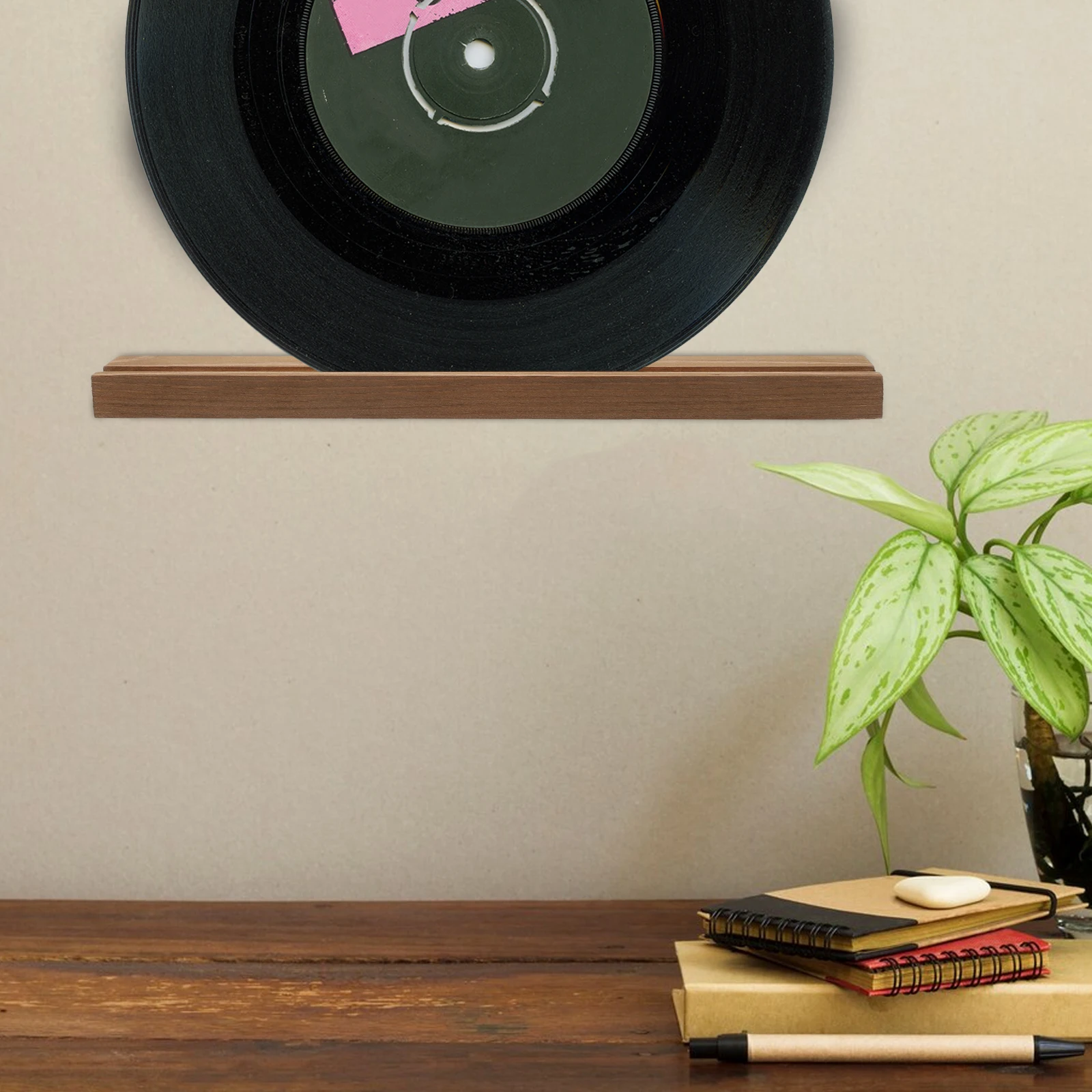 

Wooden Vinyl Display Shelf ganizer CD Wooden Vinyl Record Holder Magazines Books Storage Rack Retro Style Home Office Decor